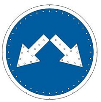 Импульсный светодиодный знак 4.2.3 Объезд препятствия справа или слева D700